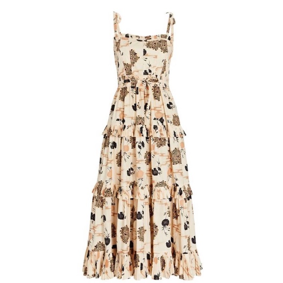 Ulla Johnson Lune Floral Poplin Midi Dress NWOT - Picture 7 of 16